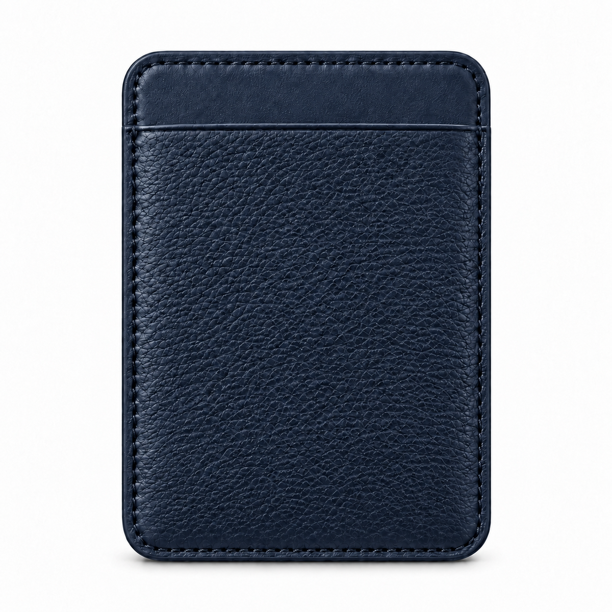 MagSafe Card Holder — Single Pocket — Grained Calfskin — Blue