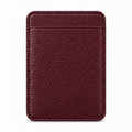 MagSafe Card Holder — Single Pocket — Grained Calfskin — Burgundy