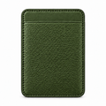 Porte-cartes MagSafe — Poche simple — Veau grainé — Vert