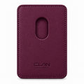 MagSafe Card Holder — Single Pocket — Grained Calfskin — Purple