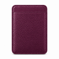MagSafe Card Holder — Single Pocket — Grained Calfskin — Purple
