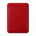 MagSafe-Kartenetuis — Single Pocket — Genarbtes Kalbsleder — Rot