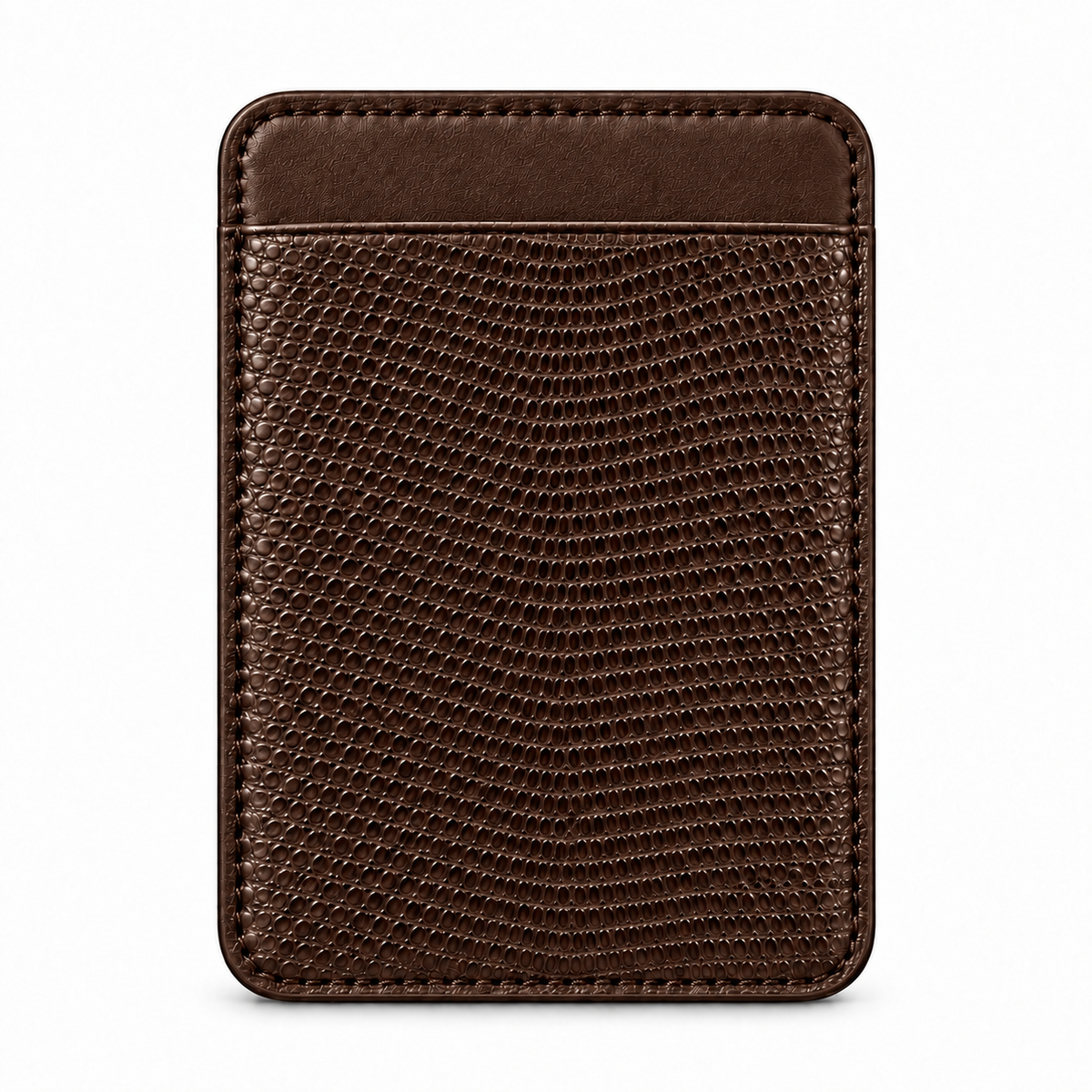 Tarjeteros MagSafe — Single Pocket — Lagarto — Marrón
