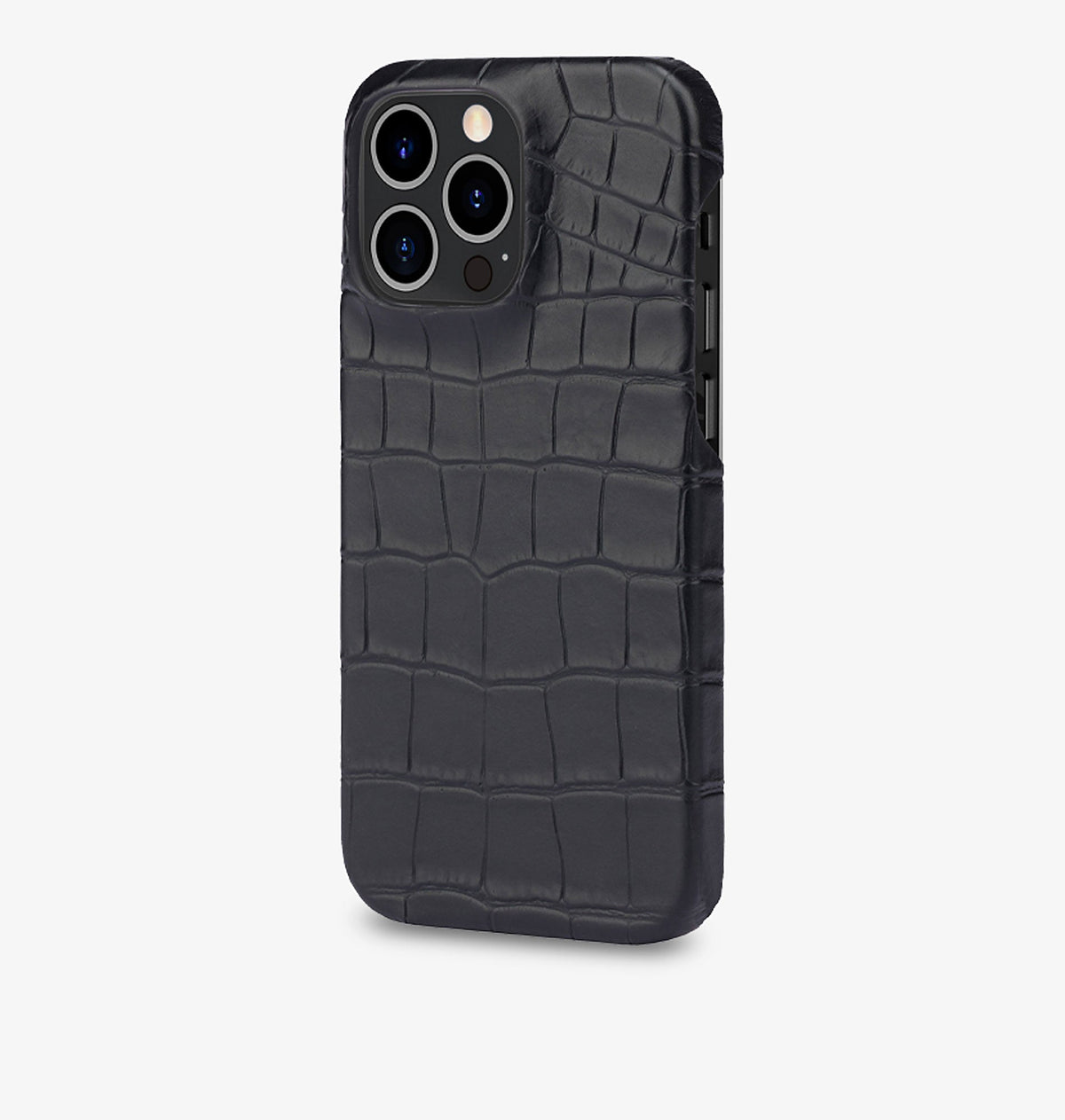 iPhone 13 Pro Max — Crocodile-embossed calfskin — Black — View image 2