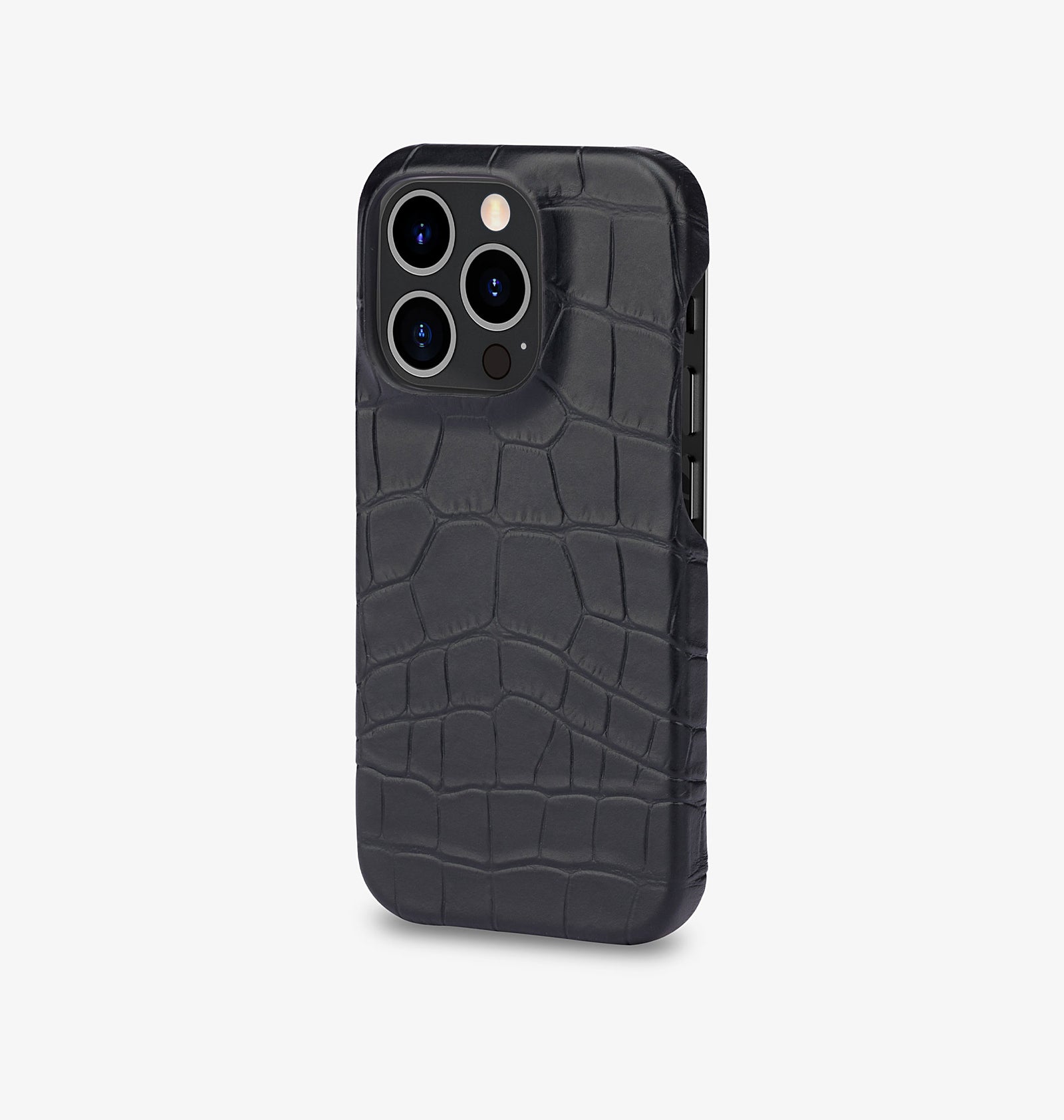 iPhone 14 Pro — Vitello stampato coccodrillo — Nero — Visualizza immagine 2