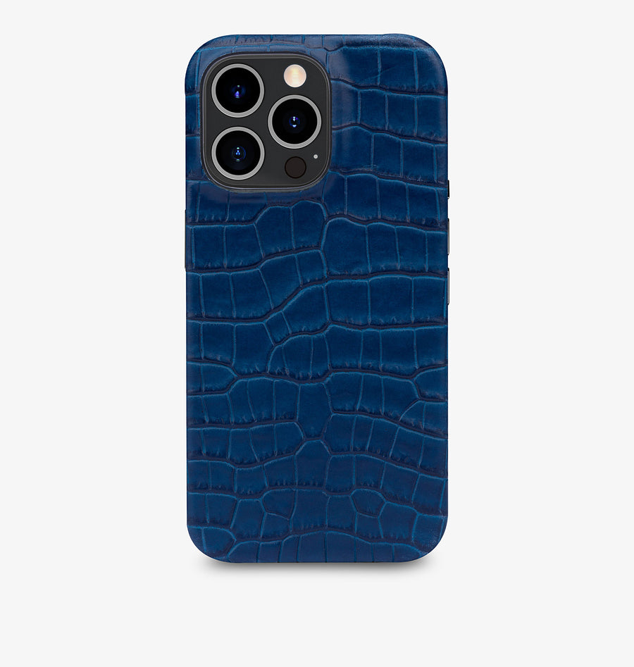 Crocodile-embossed calfskin