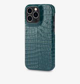 iPhone 14 Pro Max — Crocodile-embossed calfskin — Dark Green — View image 2