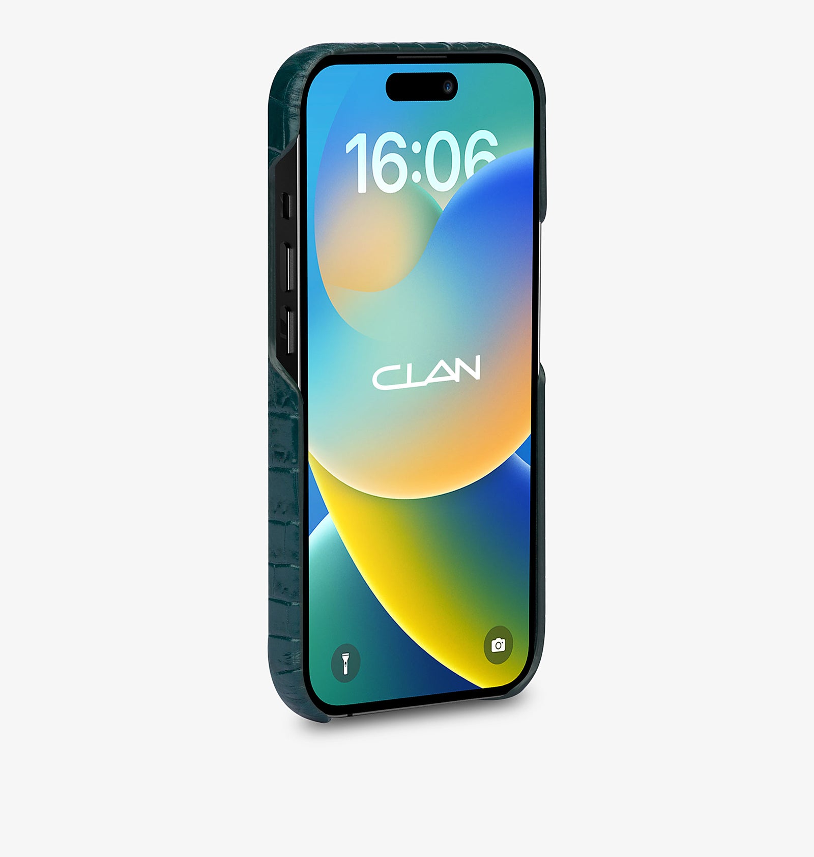 iPhone 14 Pro Max — Crocodile-embossed calfskin — Dark Green — View image 3
