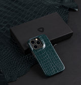 iPhone 14 Pro Max — Crocodile-embossed calfskin — Dark Green — View image 5