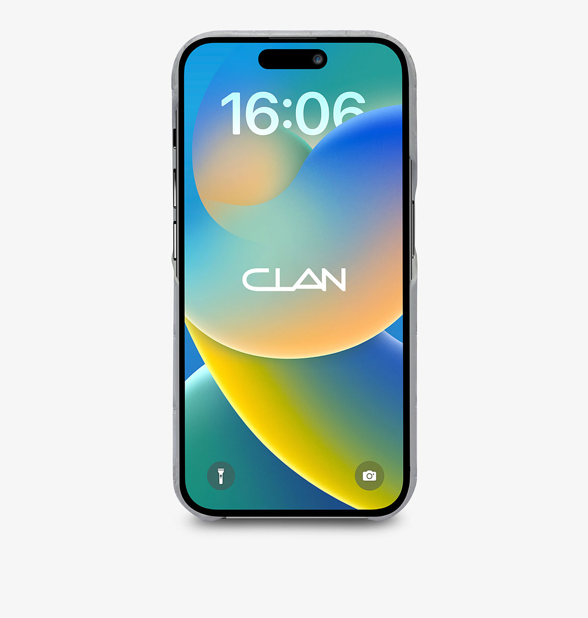 iPhone 14 Pro Max — Veau embossé crocodile — Glossy Grey — Voir l’image 4