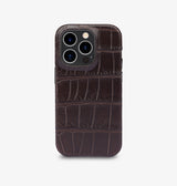iPhone 14 Pro — Coccodrillo — Marrone scuro — Visualizza immagine 1