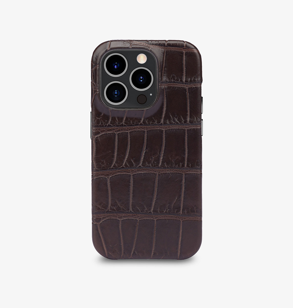 iPhone 14 Pro — Coccodrillo — Marrone scuro — Visualizza immagine 1