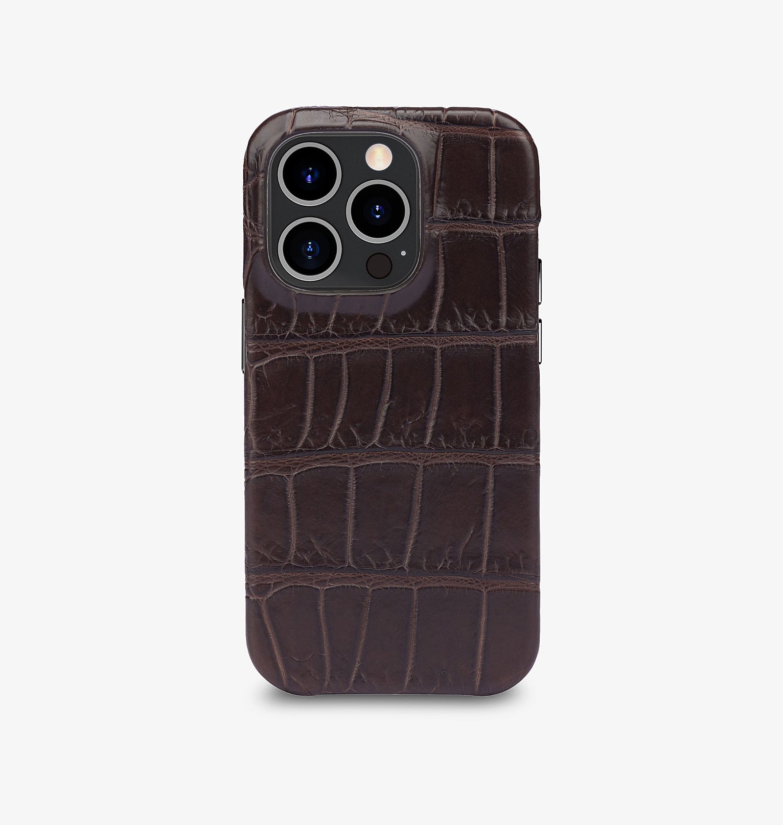 iPhone 14 — Crocodile — Dark Brown — View image 1