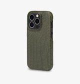 iPhone 14 Pro — Crocodile — Vert militaire — Voir l’image 2
